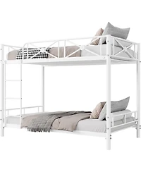 gaomon Metal Bunk Bed Heavy Duty with Safety Guard Rails, Space-Saving Design, Steel Frame