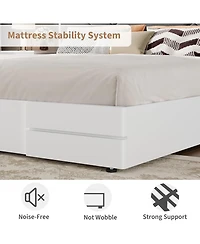 gaomon Full Upholstered Bed Frame with Tufted Design & Soft Headboard, Wood Slats, No Box Spring, Stable & Quiet