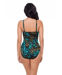 Miraclesuit Women's Printed Scoop Neck Underwire One-Piece Swimsuit
