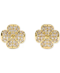 kate spade new york Gold Plated Flower Pave Stud Earrings