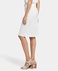 Nydj Petite High-Waist Button Closure Skirt