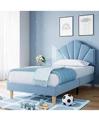 gaomon Platform Bed Frame with Height Adjustable Headboard, Stable Metal Frame, Wood Slats, Easy Assembly