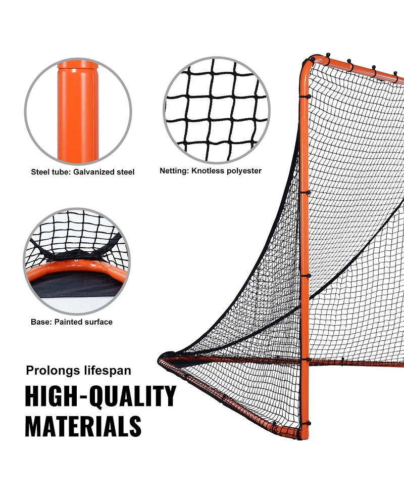 Mecale 6 x 6 Ft Folding Lacrosse Goal with Steel Frame