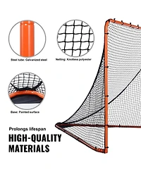 Mecale 6 x 6 Ft Folding Lacrosse Goal with Steel Frame