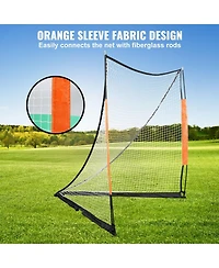 Mecale 6 x 6 Ft Portable Lacrosse Goal with Fiberglass Frame and Carry Bag