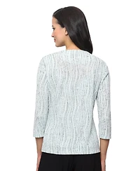 Alex Evenings Women's Jacquard Knit Scoop Neck Tank Top & Jacket, 2-Piece Set