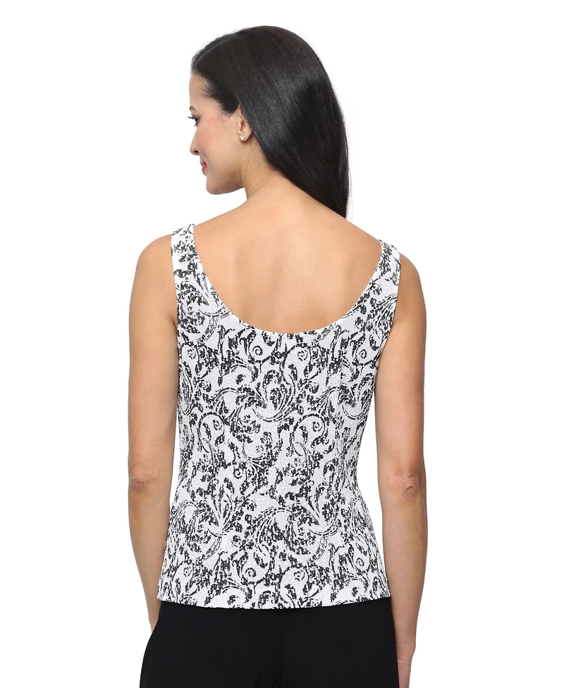 Alex Evenings Women's Glitter Knit Cami Top & Jacket, 2-Piece Set