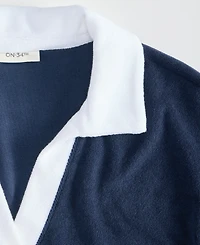 On 34th Women's Knit Terry Polo Top, Macy's Exclusive