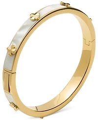 kate spade new york Imitation Pearl Flower Hinged Bangle Bracelet