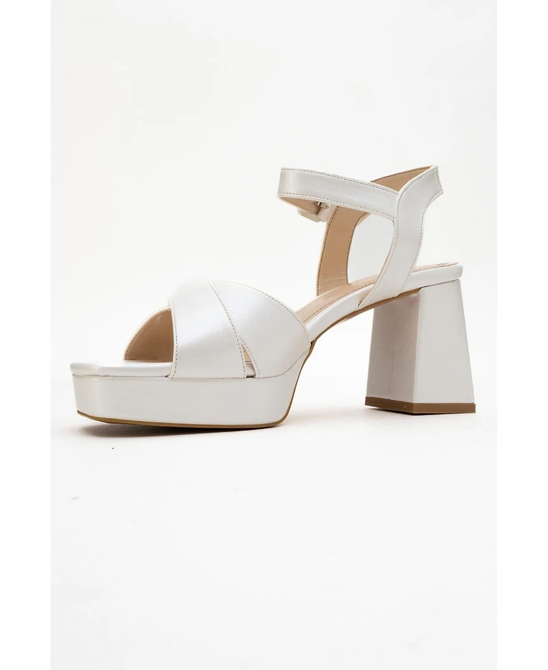 Prologue Shoes Women's Lisbon Platform Block Heel Sandal