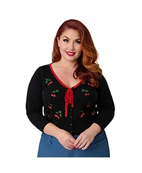 Unique Vintage Women's Crop Knit Cardigan