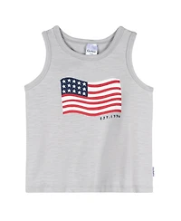 Gerber Baby Boys 3-Piece T-Shirts and Shorts, Stars and Stripes, 18 Months