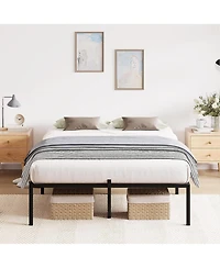 gaomon 16 Inch Queen Size Metal Bed Frame - Heavy Duty Platform Bed with Under Bed Storage, Easy Assembly, No Box Spring Needed