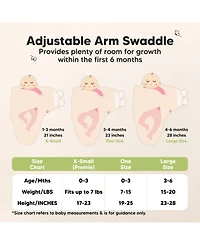 3pk Organic Swaddle Sleep Sacks with Knot Hats, Newborn 0-3 Months