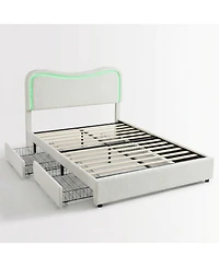 gaomon Full Size Led Lamb Fleece Double Drawn Soft Bag Bed, Soft and Cozy Mattress, Perfect for Bedroom