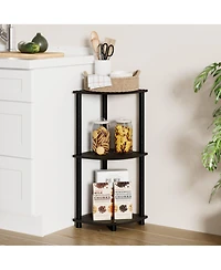 Homlux 3 Tier Decorative Corner Bookshelf Display Rack