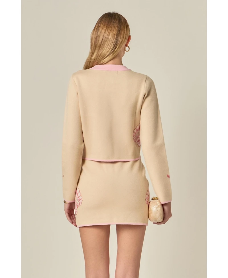 English Factory Women's Sea Shell Cardigan