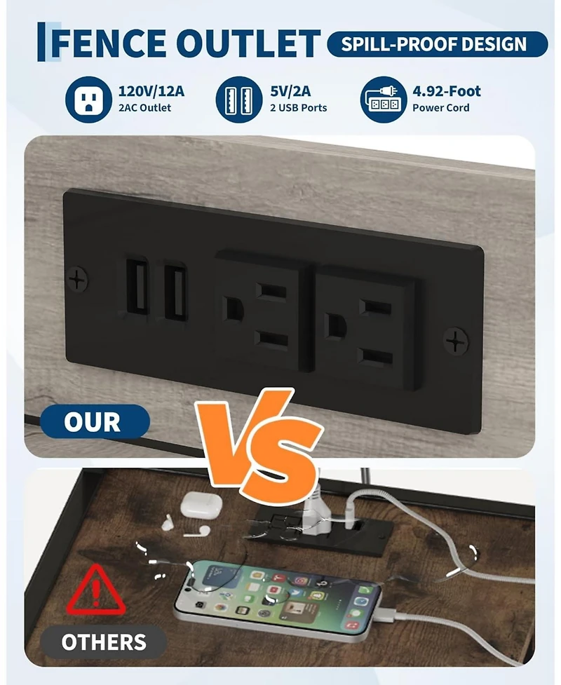 gaomon 72in Corner Wine Cabinet with Power Outlet, Industrial Wine Cabinet w/Led Strip&Glass Holder, 5 Tiers Liquor Cabinets Bar for Home, Small Space