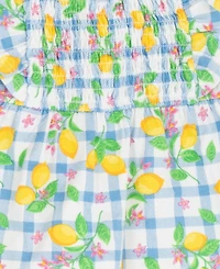 Rare Edition Baby Girls' Lemon Applique Top and Print Shorts, 4-Piece Set