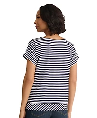 Jones New York Women's Short-Sleeve Boat Neck T-Shirt
