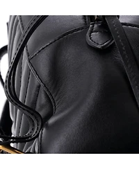 Pre-Owned Gucci Small Gg Marmont Backpack Matelasse Leather