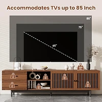 sumyeg 78 inch Modern Cabinet Tv Stand with Deep Drawers & Cable Management, Soft-Closing Hinges