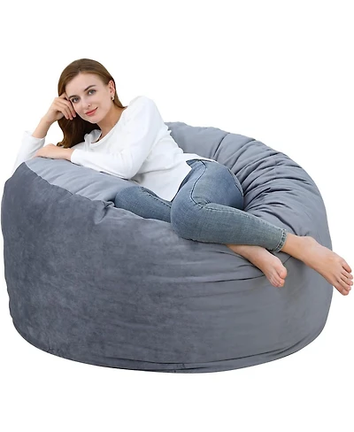 gaomon 48" Giant Bean Bag Chair, Memory Foam, Plush Velvet