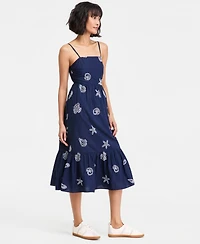 On 34th Women's Cotton Back-Cutout Tiered Midi Dress, Macy's Exclusive