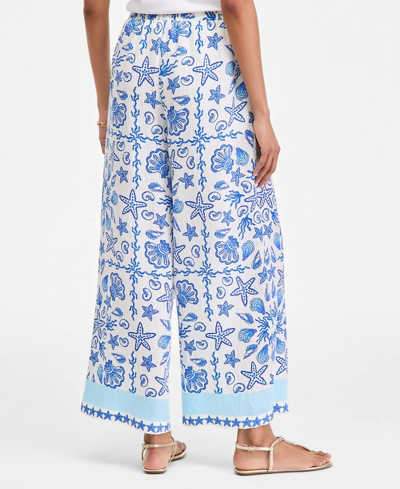 On 34th Women's Serene Shores Wide-Leg Pull-On Pants, Macy's Exclusive