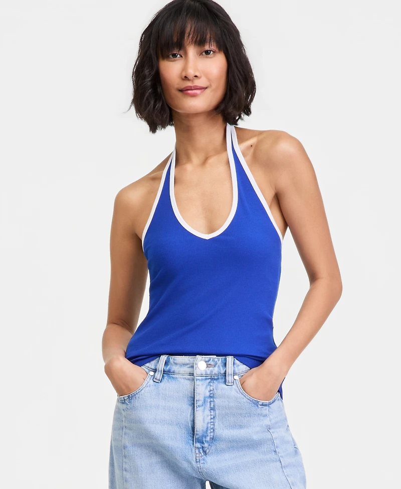 On 34th Women's V-Neck Halter Top, Exclusively at Macy's