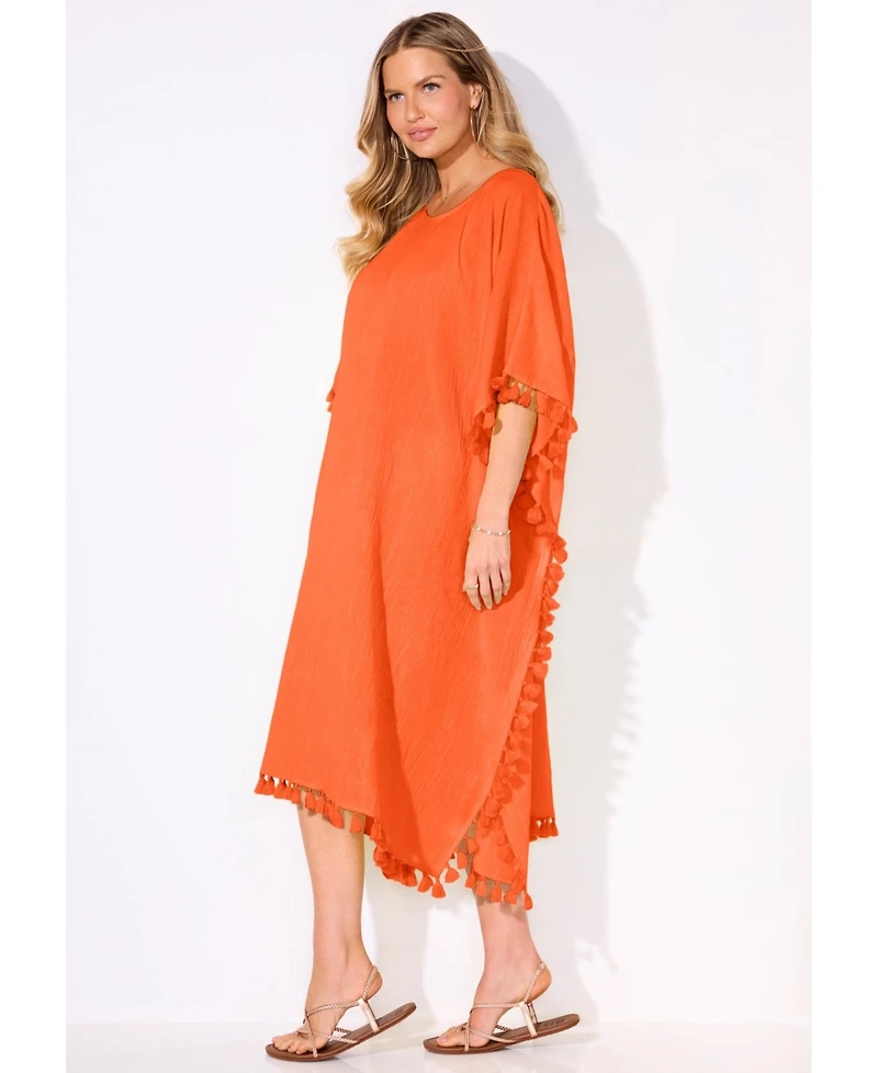 Swimsuits for All Women's Everly Pom Cover Up Tunic