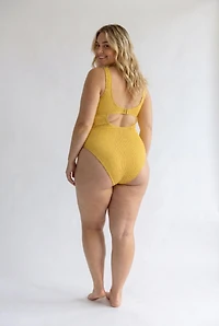 Swimsuits for All Women's Crinkle Knot Front One Piece Swimsuit