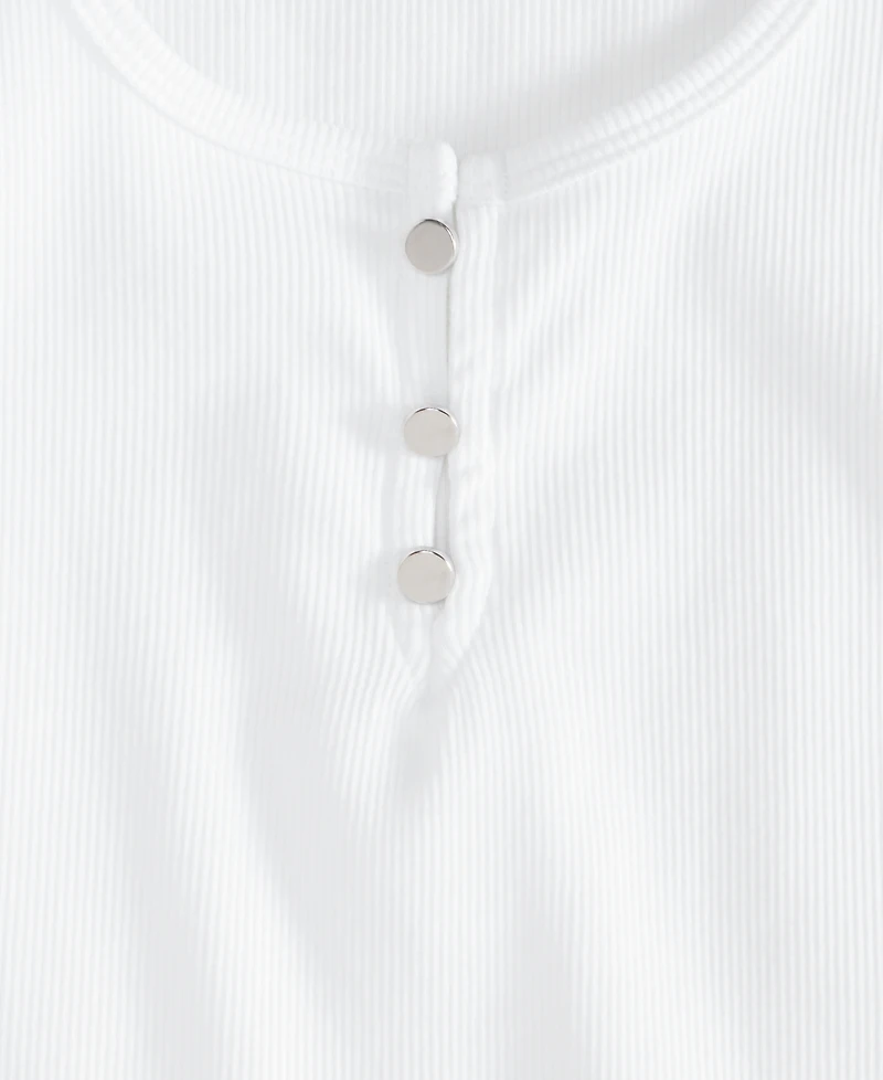 On 34th Women's Scoop-Neck Henley Tank Top, Macy's Exclusive