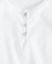 On 34th Women's Scoop-Neck Henley Tank Top, Macy's Exclusive