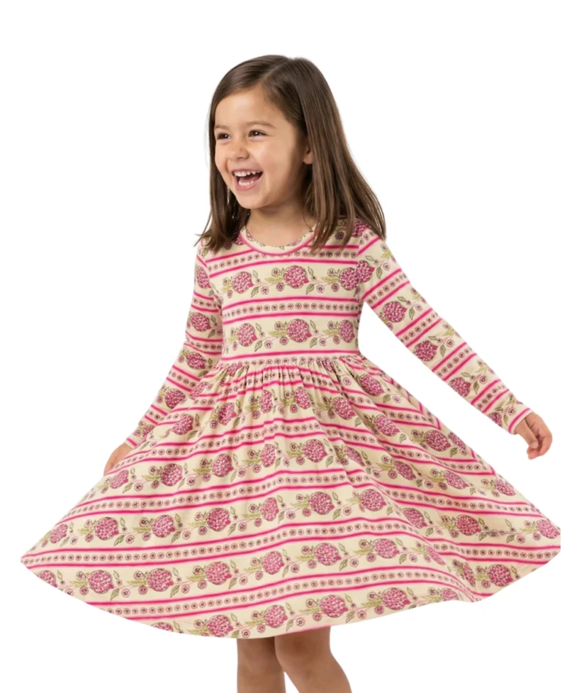 Motette Toddler Girls Pomegranate Soiree Bamboo Twirl Dress