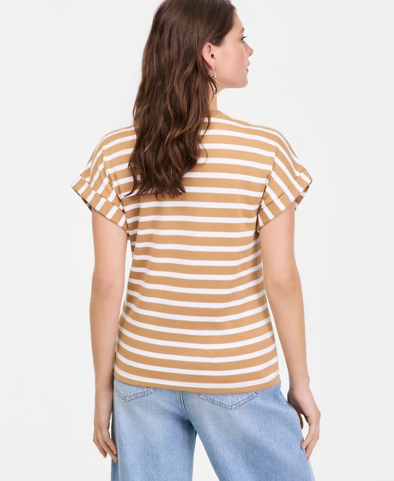 On 34th Women's Primavera Stripe Roll-Cuff Top, Macy's Exclusive