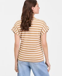 On 34th Women's Primavera Stripe Roll-Cuff Top, Macy's Exclusive