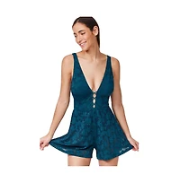 Profile by Gottex Women's Jolene Textured Romper Swimdress