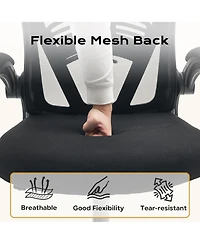 gaomon Ergonomic Office Chair,Computer Desk Chair Comfy with Flip-Up Armrests,High Back Mesh Desk Chair with Wheels,Comfortable Armchair for Home