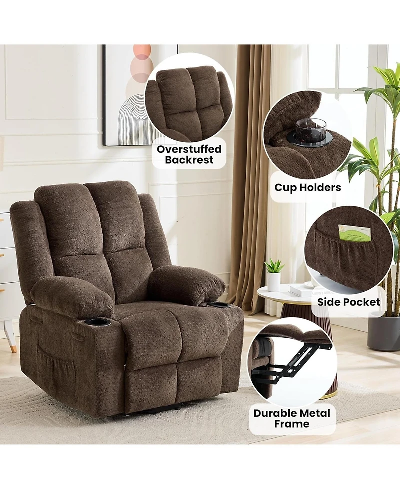 gaomon Oversized Power Lift Recliner Chair for Elderly,Adjustable Lay Flat Lift Chair Electric Recliner Chairs with Massage and Heat,for Living Room