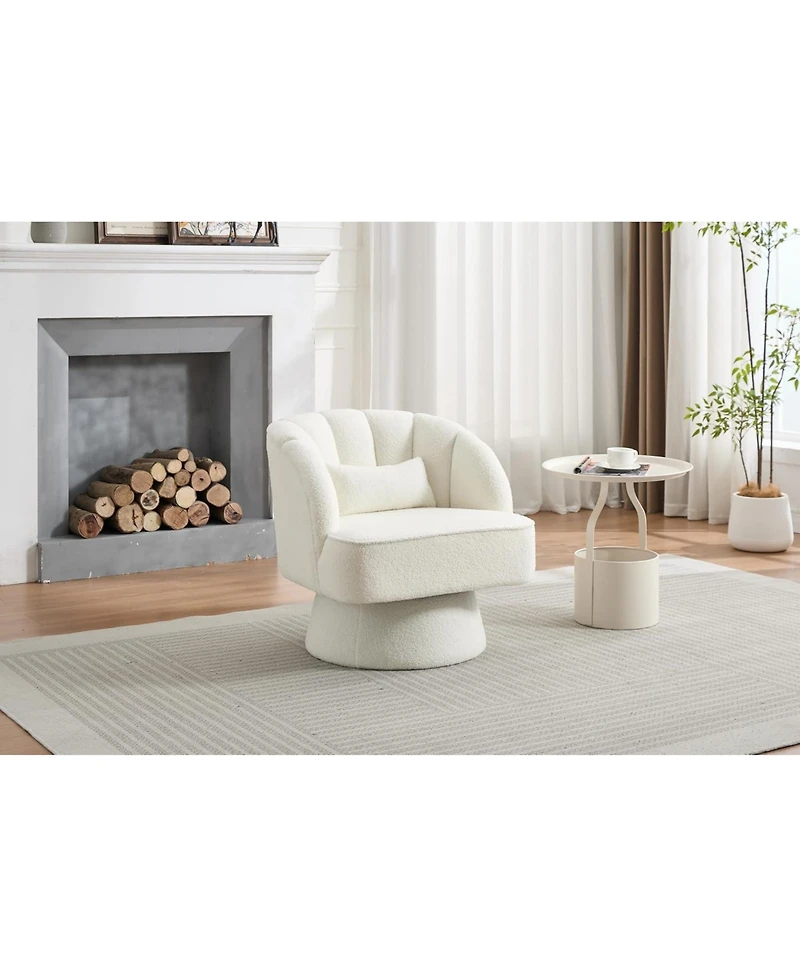 gaomon Modern 360° Swivel Barrel Accent Chair