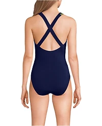 Lands' End Women's D-Cup Tugless X-Back One Piece Swimsuit