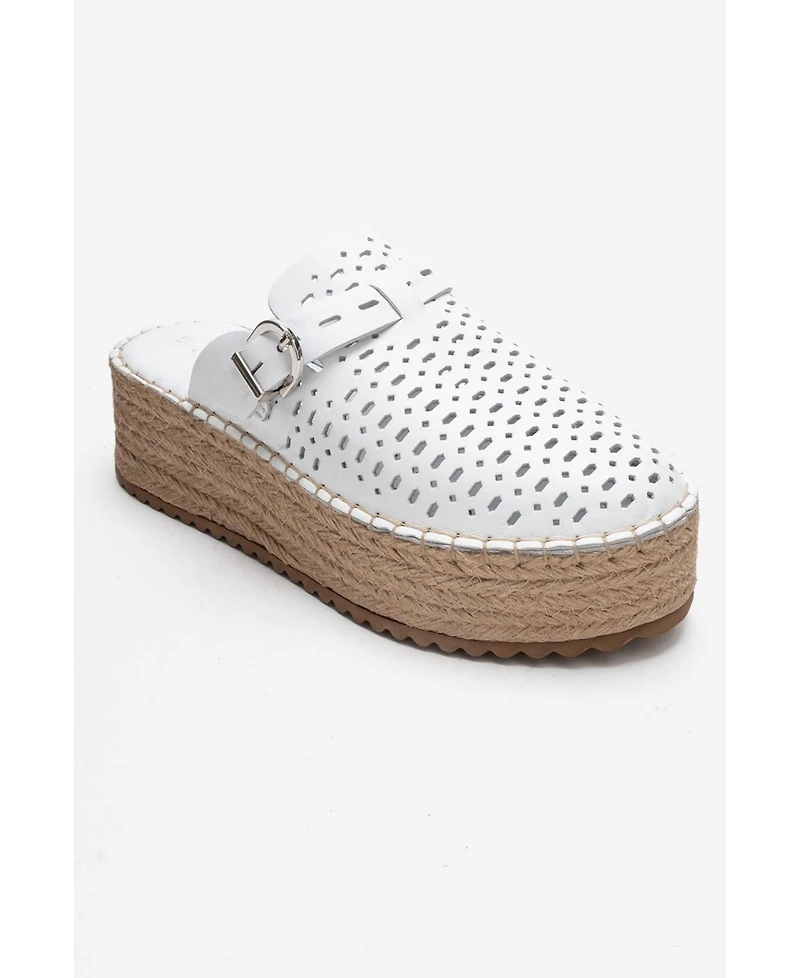 Forever & Always Shoes Women's Louis Leather Platform Sandal