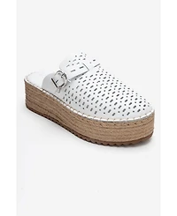 Forever & Always Shoes Women's Louis Leather Platform Sandal