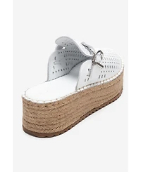 Forever & Always Shoes Women's Louis Leather Platform Sandal