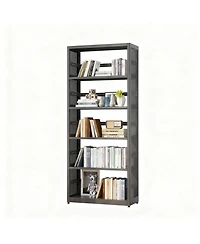 Yigii 5 Tier Metal Bookcase Adjustable Shelves Storage Shelf Unit