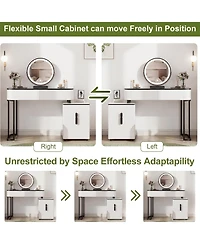 Rainsken Modern Vanity Table with Mirror and Lights