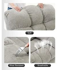 gaomon Rocking Recliner Chair,360 Swivel,30 Rocking,135 Tilt,Chenille Upholstery,Q235 Steel Frame Glider Nursery Chair for Small Spaces