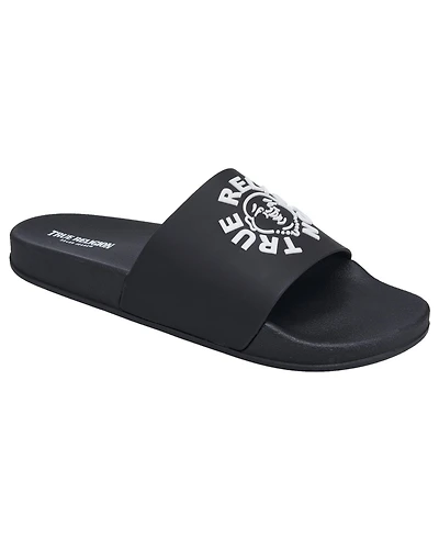 True Religion Men's Tyler Buddha Logo pool Slide
