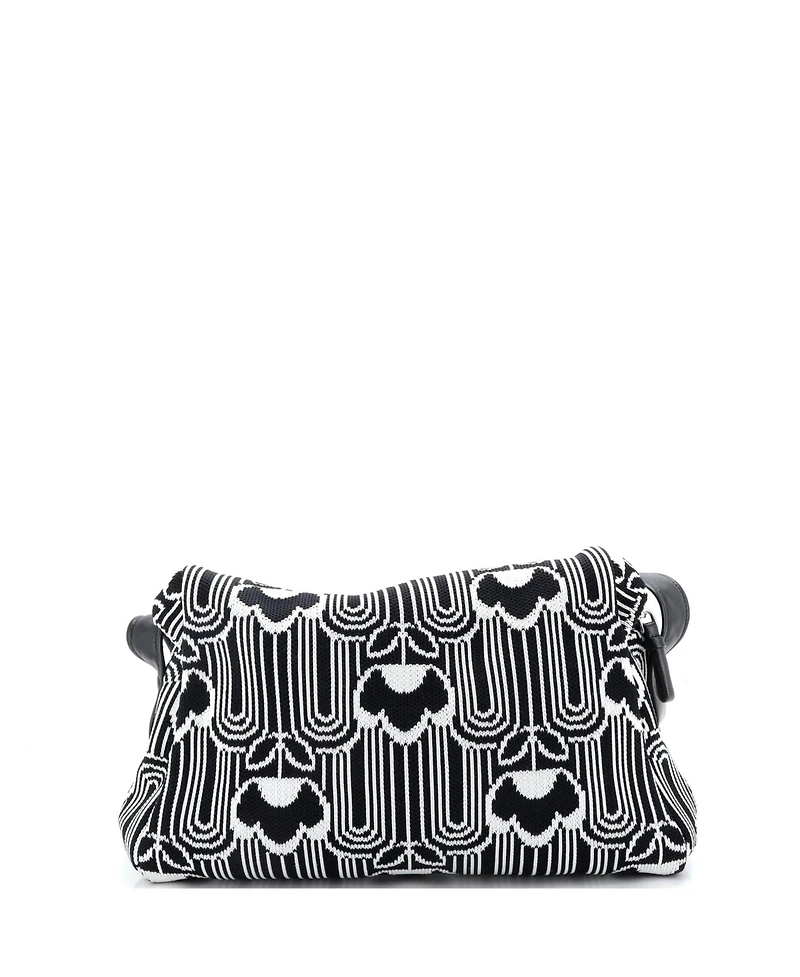 Pre-Owned Prada Medium Signaux Shoulder Bag Jacquard Knit